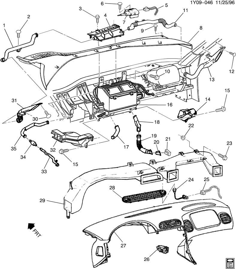 thumbnail image 2 of C5 Corvette Passenger Side Dash Airbag – 1999-2004 (Great Used Condition) 2 of 4