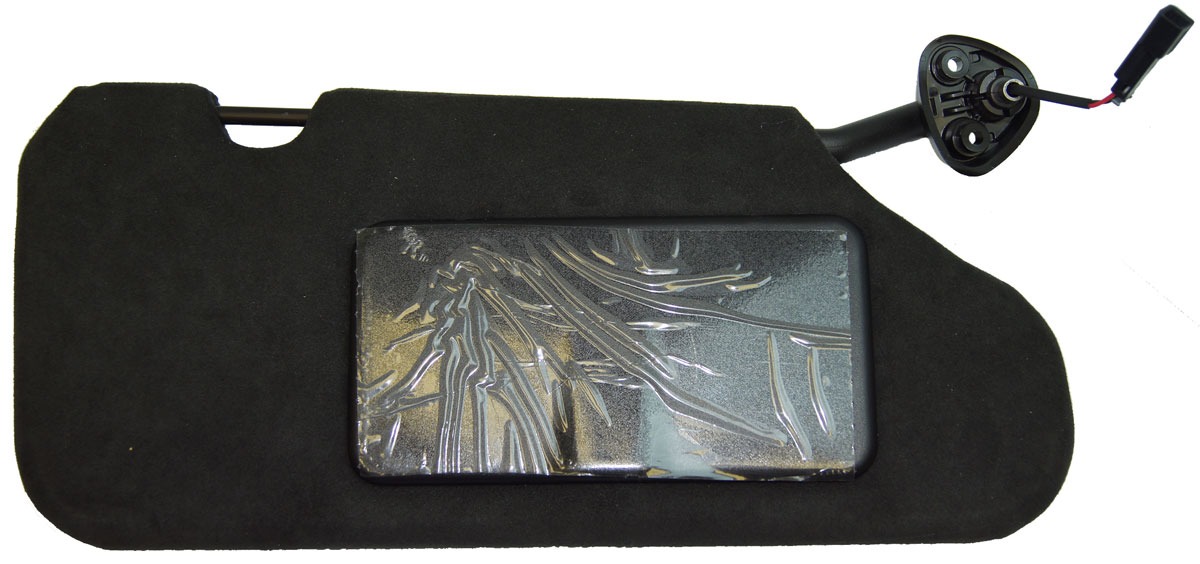 Cadillac XLR RH Passenger Side Sunshade Sunvisor Visor Suede Ebony