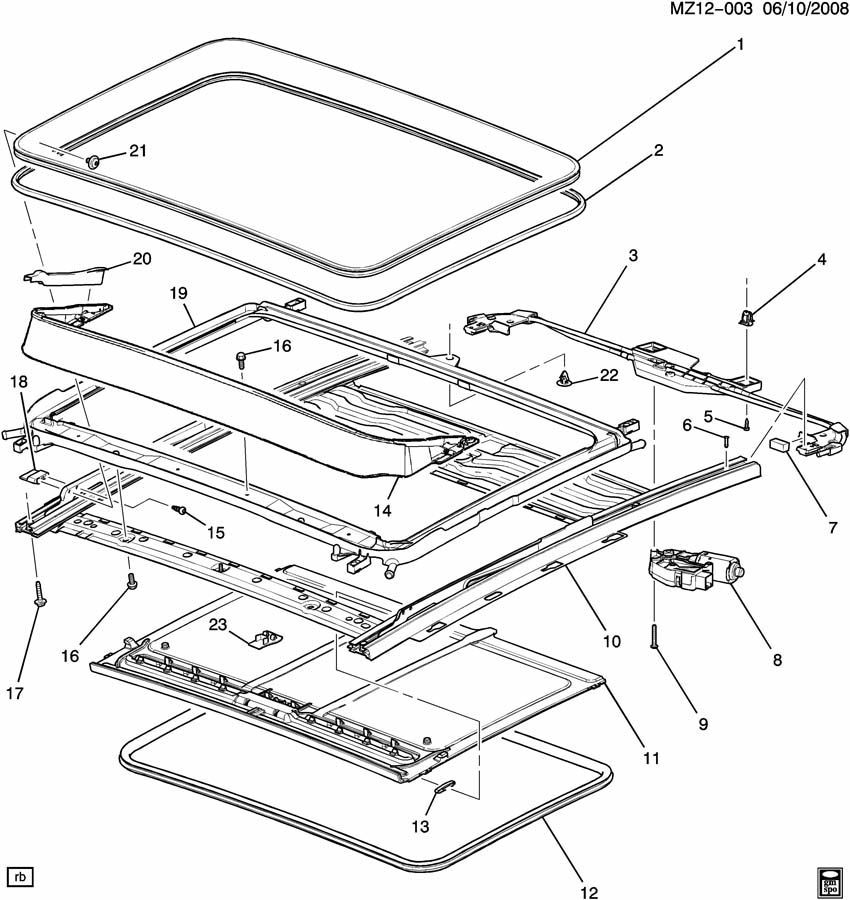 Sunroof Neutral Color Sunshade New OEM Impala Malibu G6 ... 2011 ford edge engine diagram colored 
