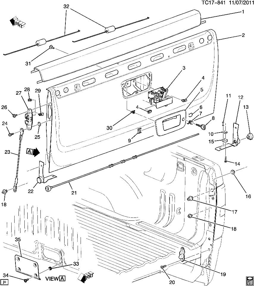 thumbnail image 2 of New OEM Tailgate Handle Rod Clips For Chevy Silverado/GMC Sierra 1999-2007 - LH & RH Set 2 of 10