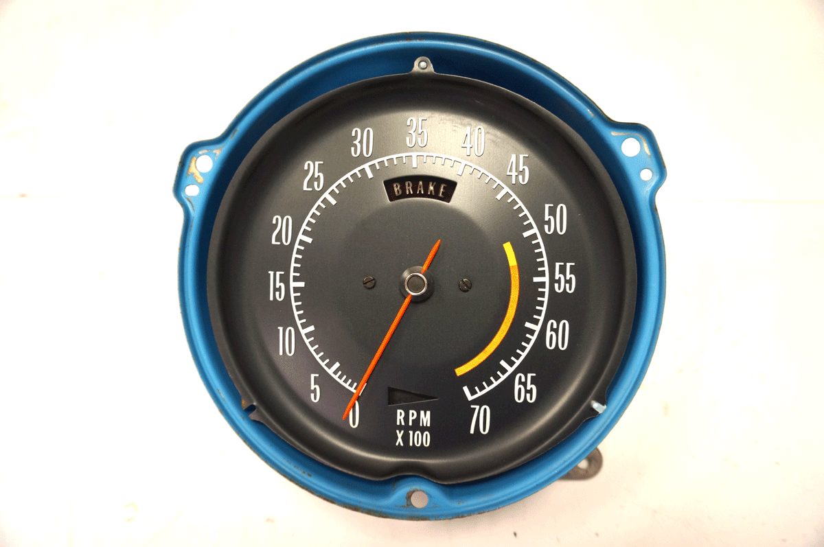 19721974 Chevy Corvette C3 Tachometer Used OEM White Numerals 5300 RPM