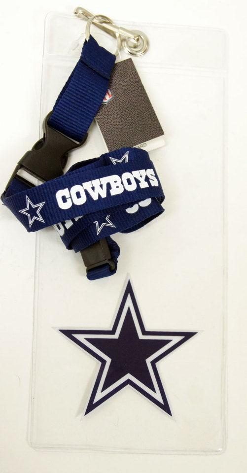 Dallas Cowboys NFL Licensed Football Neck Lanyard Keychain & Ticket