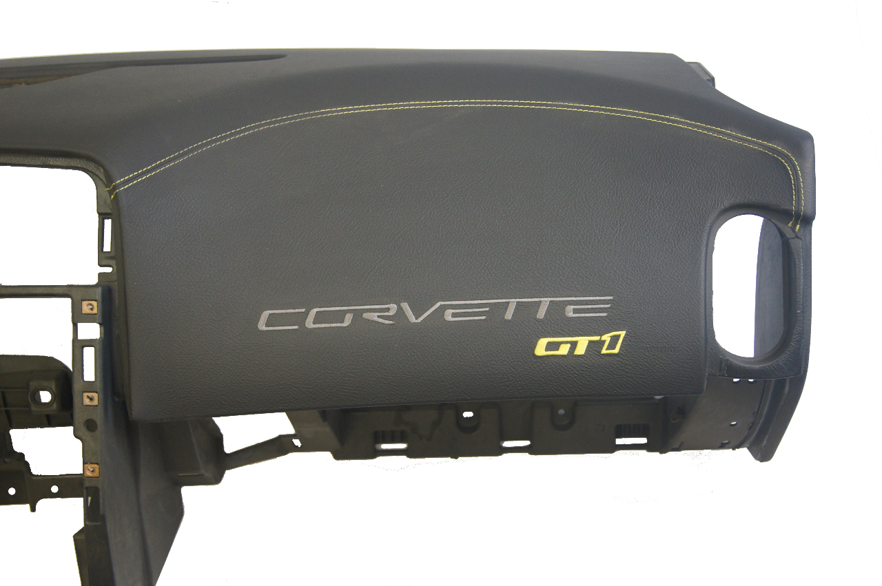 Yellow stitch 2X dash pod leather wraps napa cuir couvre pour corvette C6