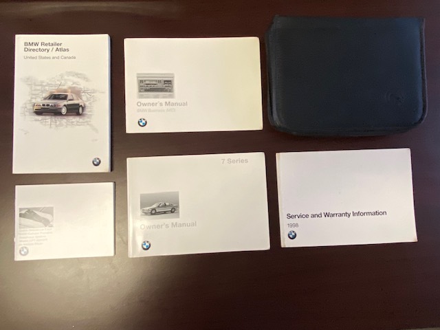 1998 BMW 7 Series owners manual set