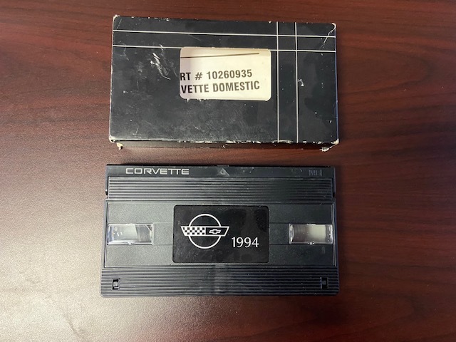 1994 Chevrolet Corvette Owners Manual Supplement VHS Tape