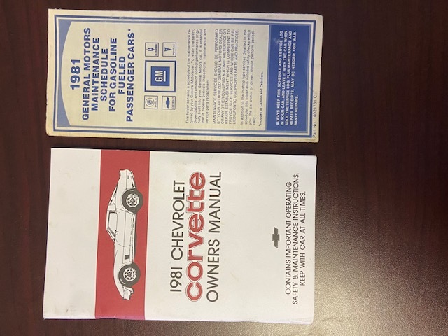 Original 1981 Corvette Factory GM Original Owners Manual GM Maintenance Schedule