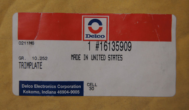 1991 C Dial Template New Oem 16135909