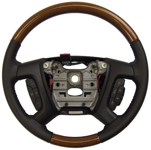 2009-2012 Buick Enclave Acadia Steering Wheel Leather Wood New 20760258 25961522