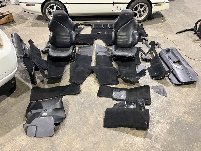 1996 Corvette Convertible Black Interior Color Change Carpet Seats Door panels