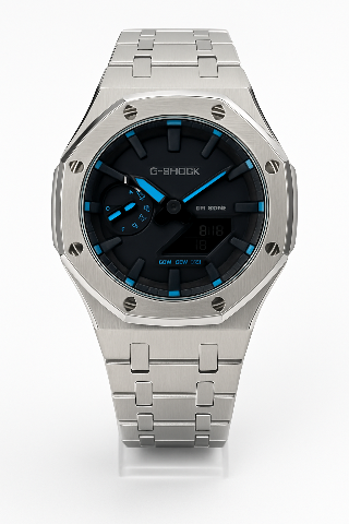 Ice Pulse Casioak Custom Mod Royal Oak Casio G-Shock GA-2100 AP Stainless Steel