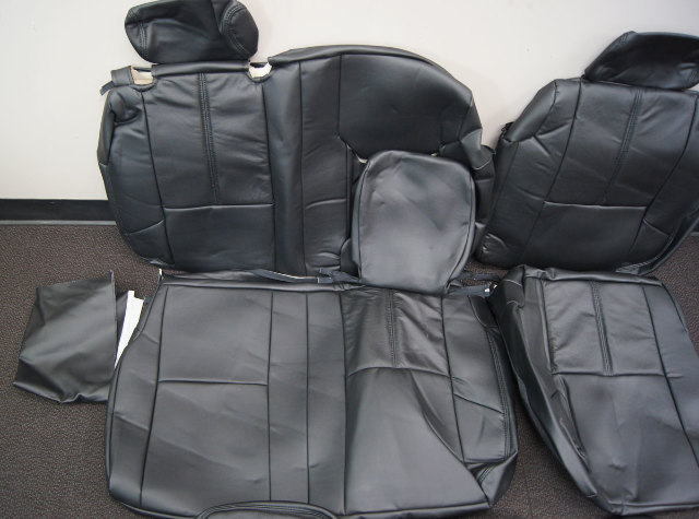 2007 2013 Chevy Silverado Crew Cab Rear Seat Cover Set Black Leather Katzkin Nib Ebay