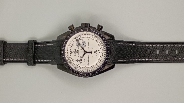 Mission to the Full Moonphase Mod Moonswatch Stainless Steel Case Watch Custom