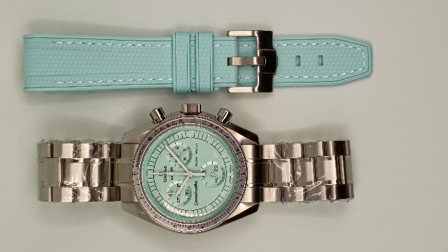 Mission to the Uranus Moonphase Mod Moonswatch Stainless Steel Case Watch Custom
