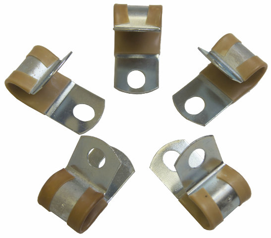 Pack of 5 Clamps Tan Rubber New 12mm ID. Umpco S781-2