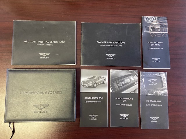 2010 BENTLEY CONTINENTAL GTC Speed OWNERS MANUAL OEM USED