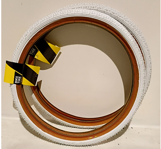 GT LP-5 Heritage BMX Tires – 20 x 1.75 – White/Tan (Set of 2) DISCONTINUED NOS