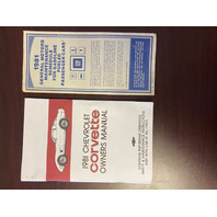 Original 1981 Corvette Factory GM Original Owners Manual GM Maintenance Schedule