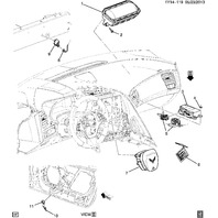 2014-2015 Chevrolet Corvette C7 Passenger Side Dash Airbag New OEM 23196683