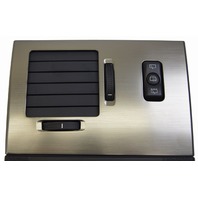 2008-2009 Hummer H2 SUV Headlight Switch Bezel Left Vent New OEM Silver 25861044