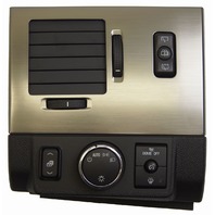 2008-2009 Hummer H2 SUV Headlight Switch Bezel Left Vent New OEM Silver 25861044