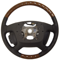 2009-2012 Buick Enclave Acadia Steering Wheel Leather Wood New 20760258 25961522