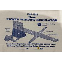 US Made 1968-1982 Chevrolet Corvette C3 RH Right Power Window Regulator New