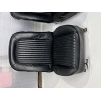 1964 Corvette Used Black Leather Seat Assemblies w/Tracks Pair
