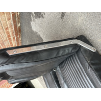1964 Corvette Used Black Leather Seat Assemblies w/Tracks Pair