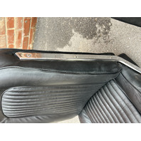 1964 Corvette Used Black Leather Seat Assemblies w/Tracks Pair