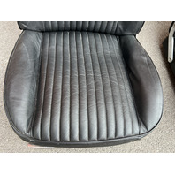 1964 Corvette Used Black Leather Seat Assemblies w/Tracks Pair