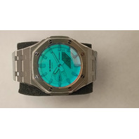Blue Steel Casioak Custom Mod Royal Oak Casio G-Shock GA-2100 AP Rubber Strap