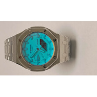 Blue Steel Casioak Custom Mod Royal Oak Casio G-Shock GA-2100 AP Rubber Strap
