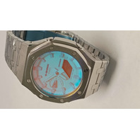 Blue Steel Casioak Custom Mod Royal Oak Casio G-Shock GA-2100 AP Rubber Strap
