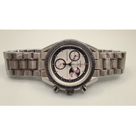 Mission to the Pink Moonphase Mod Moonswatch Stainless Steel Case Watch Custom