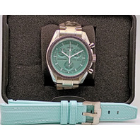 Mission to the Uranus Moonphase Mod Moonswatch Stainless Steel Case Watch Custom