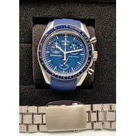 Mission to Neptune Moonphase Mod Moonswatch Stainless Steel Case Watch Custom
