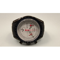 Mission to Mars Red Moonphase Mod Moonswatch Stainless Steel Case Watch Custom