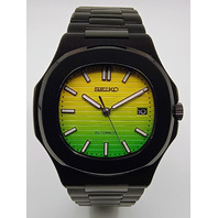 Custom NH35 Mod – Cole Trickle Yellow Mellow Dial SKX Nautilus Case 40mm 