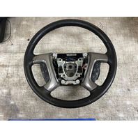 Chevrolet GMC Tahoe Yukon silverado Steering Wheel Black Ebony leather 07-14 oem
