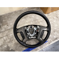 Chevrolet GMC Tahoe Yukon silverado Steering Wheel Black Ebony leather 07-14 oem