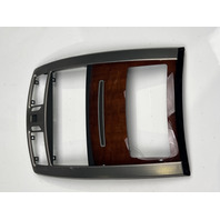 05-09 Cadillac XLR Center Console Radio Trim Bezel Dark Eucalyptus Wood
