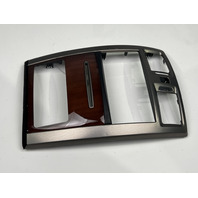 05-09 Cadillac XLR Center Console Radio Trim Bezel Dark Eucalyptus Wood